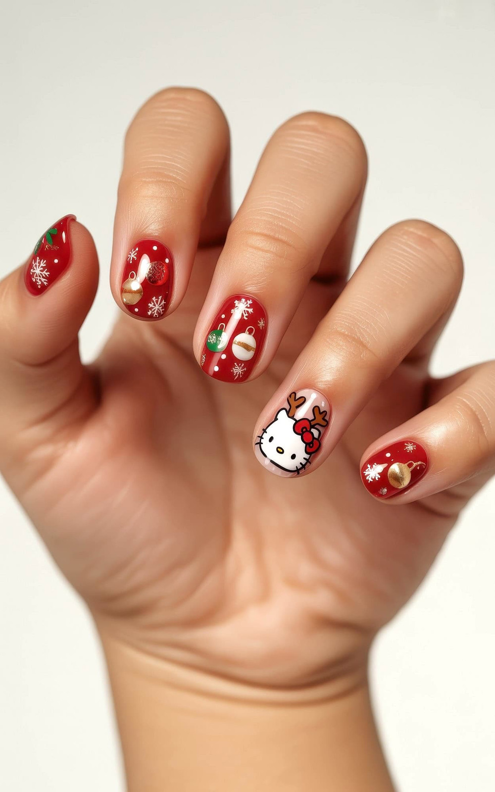Visual Idea — Red Hello Kitty Nails 2027