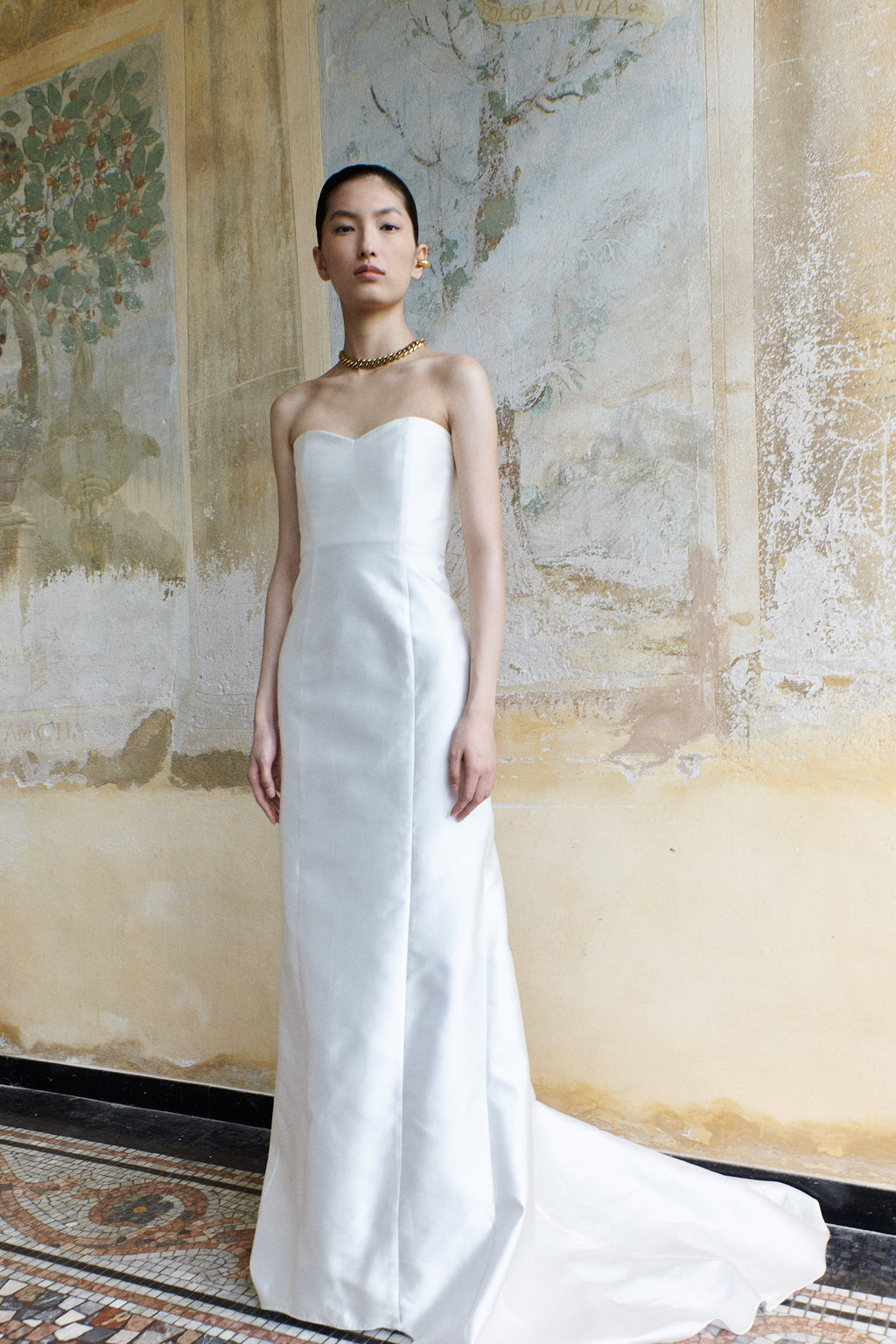 Wedding Formal Event Minimalist White Strapless Silk Mikado Dress with A-line Skirt Wedding Formal Event Minimalist White Strapless Silk Mikado Dress with A-line Skirt — Strapless Dresses 2027
