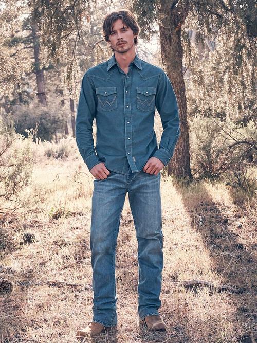Blue Denim Shirt with Western Yokes Blue Denim Shirt with Western Yokes — Rodeo Outfits 2027