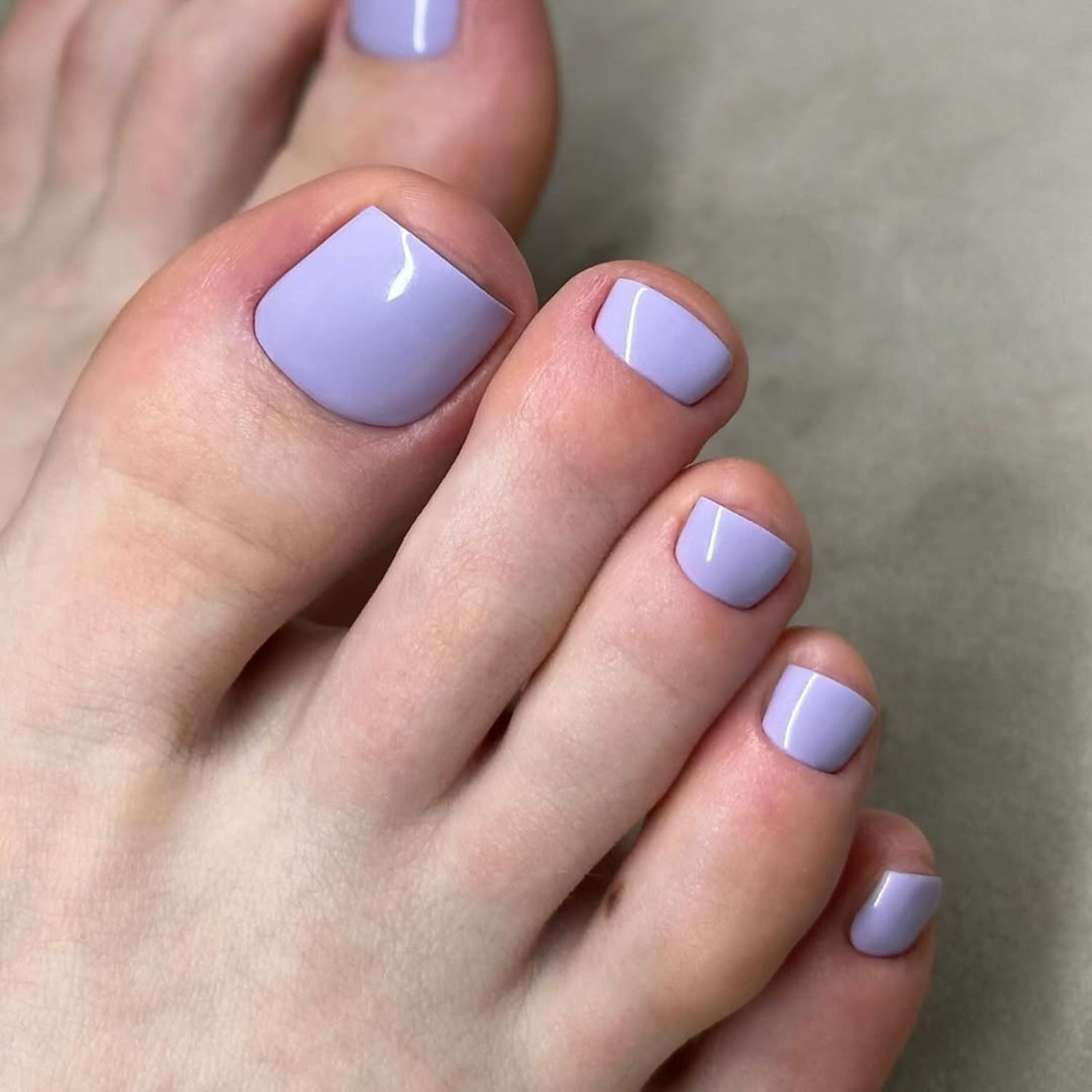 Any Solid Glossy Lilac Toes — Purple Toe Nails 2027
