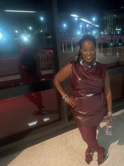 Night Out Burgundy Leather Mini Dress with Studded Heels — Burgundy Outfits 2027