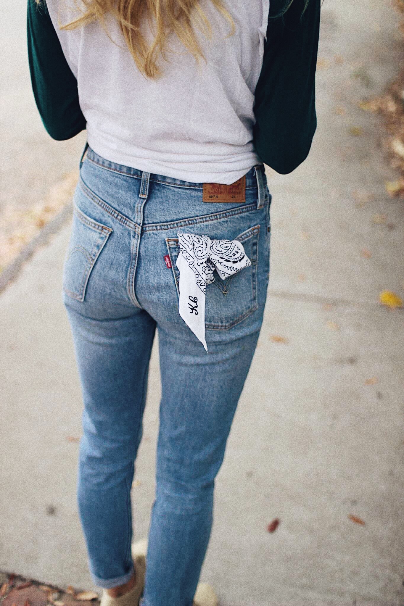 Denim Detail: Bandana Tucked into Jeans Pocket Denim Detail: Bandana Tucked into Jeans Pocket — Bandana Outfits 2027