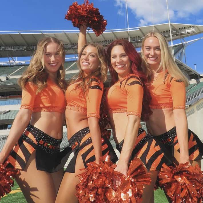 Tiger Stripe Cheer Tops and Skirts Tiger Stripe Cheer Tops and Skirts — Cheer Outfits for Women 2027