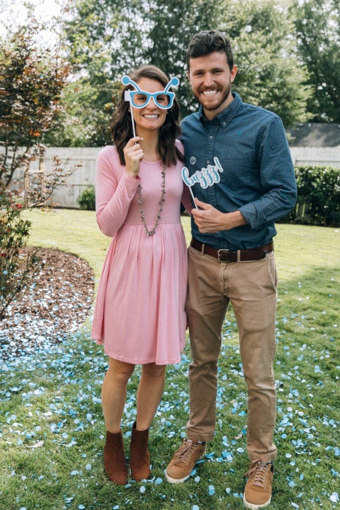 Fit-and-Flare Dress with Blue Confetti Fit-and-Flare Dress with Blue Confetti — Gender Reveal Outfits 2027