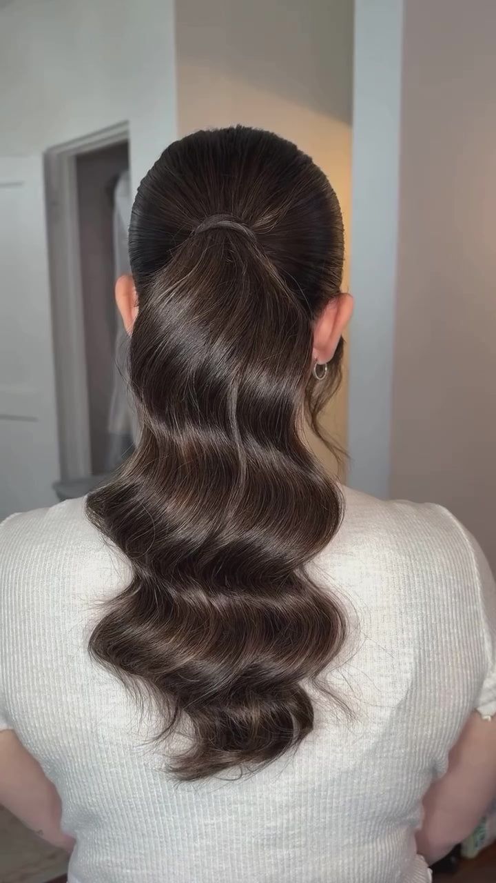 Glossy Dark Brown Sleek Ponytail Glossy Dark Brown Sleek Ponytail — Ponytail Hairstyles 2027 for School