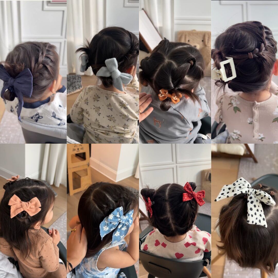 Variety of Braided & Tied Styles Variety of Braided & Tied Styles — Little Girl Hairstyles 2027