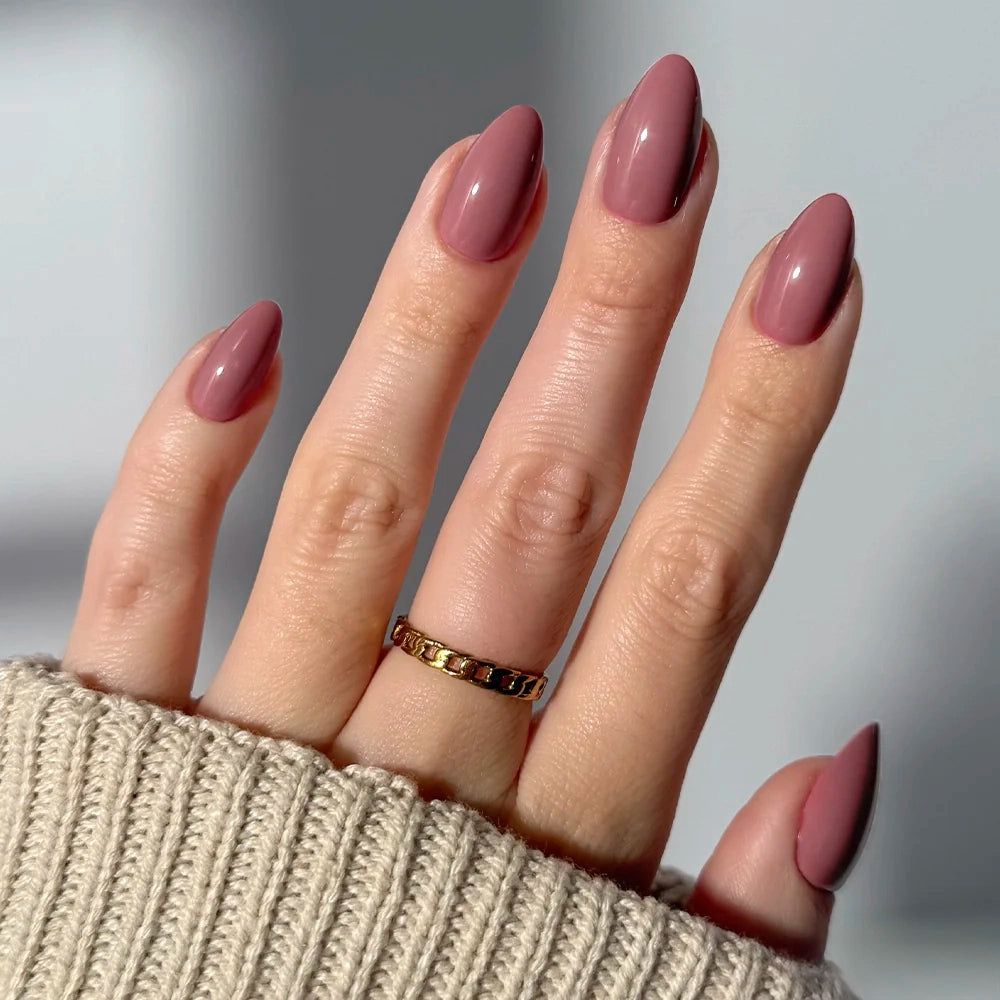 Uniform Glossy Mauve Pink Sweater Nails Uniform Glossy Mauve Pink Sweater Nails — Mauve Nails 2027