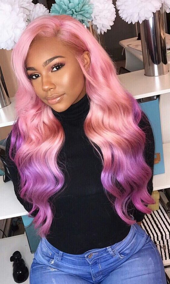 Pink to Purple Gradient Waves — Pink Hair 2027