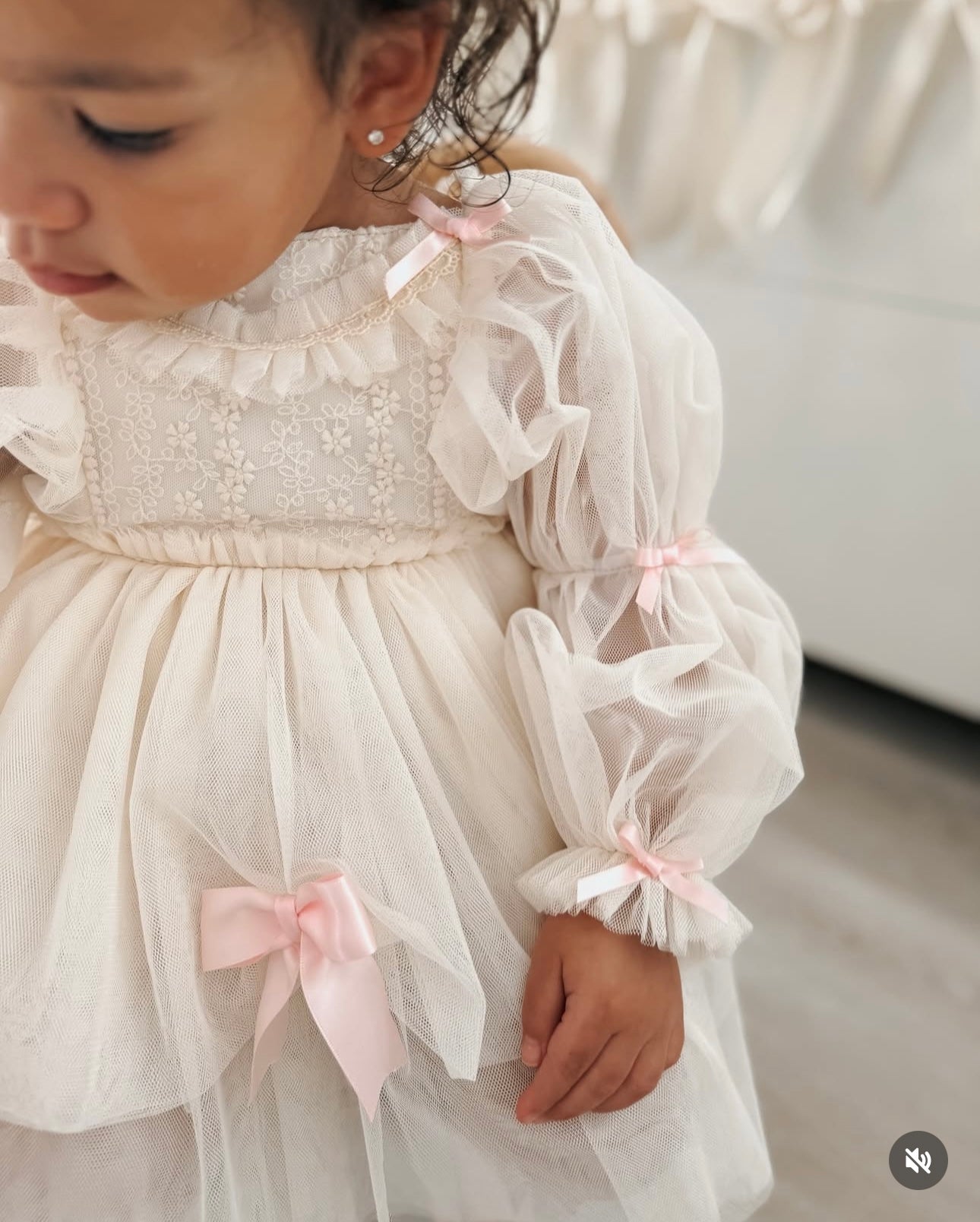 Sheer Overlay Dress with Large Light Blue Satin Bow Sheer Overlay Dress with Large Light Blue Satin Bow — Bows and Lace Outfits 2027