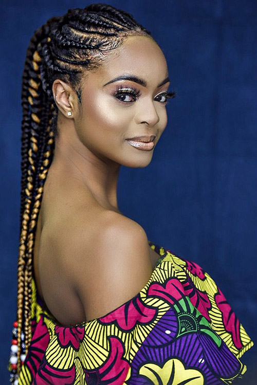Braided Ponytail with Blonde Highlights Braided Ponytail with Blonde Highlights — Winter Hairstyles 2027 for Black Women