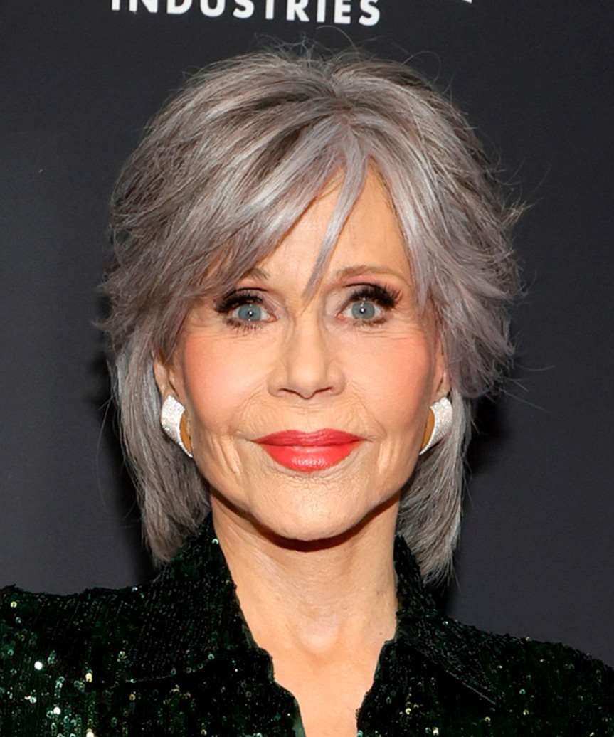 Layered Silver Bob With Blowout — Silver Hair 2027