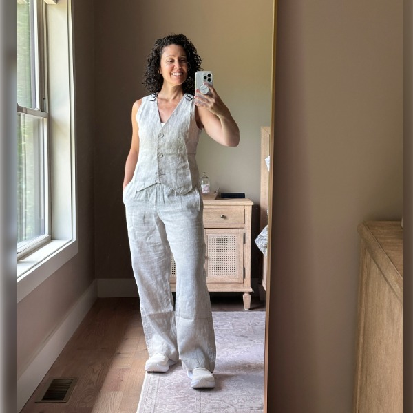 Tie-Front Top and Cuffed Denim Shorts for City Exploration — Barcelona Outfits 2027