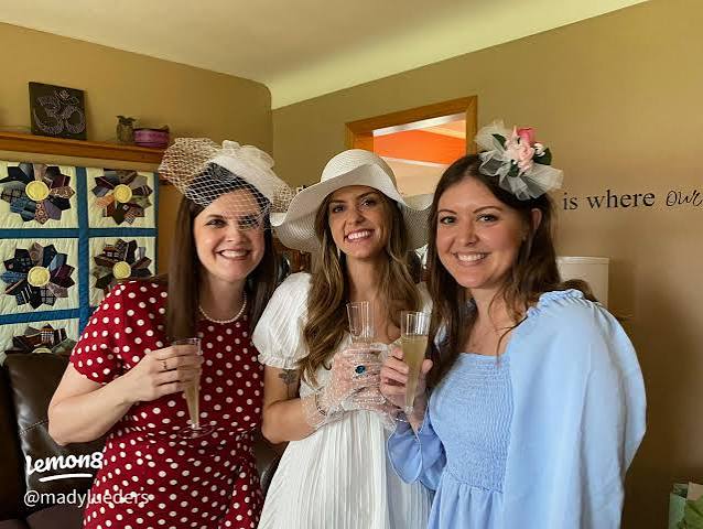 Festive Red Polka Dot Dress with Tea Party Hats — Sip and See Outfits 2027