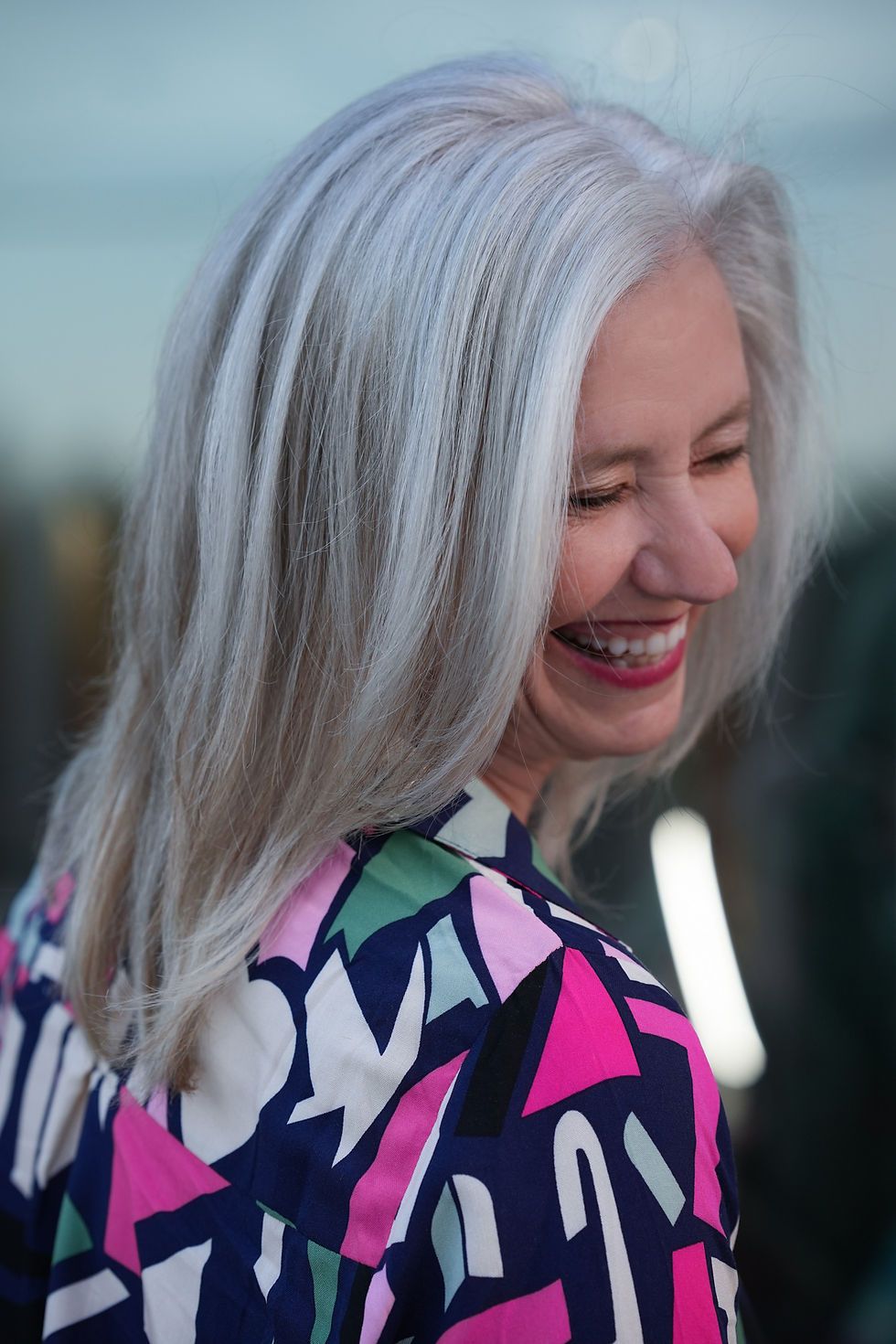 Shoulder Layers With Subtle Blonde Tones — Transitioning to Gray Hair 2027