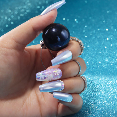 Pearlescent Pale Blue Coffin Nails Pearlescent Pale Blue Coffin Nails — Blue Christmas Nails 2026