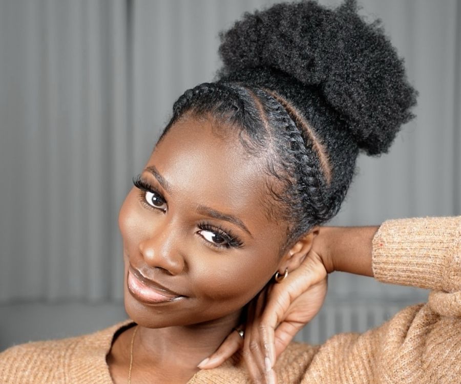 High Puff with Braided Sides High Puff with Braided Sides — Winter Hairstyles 2027 for Black Women
