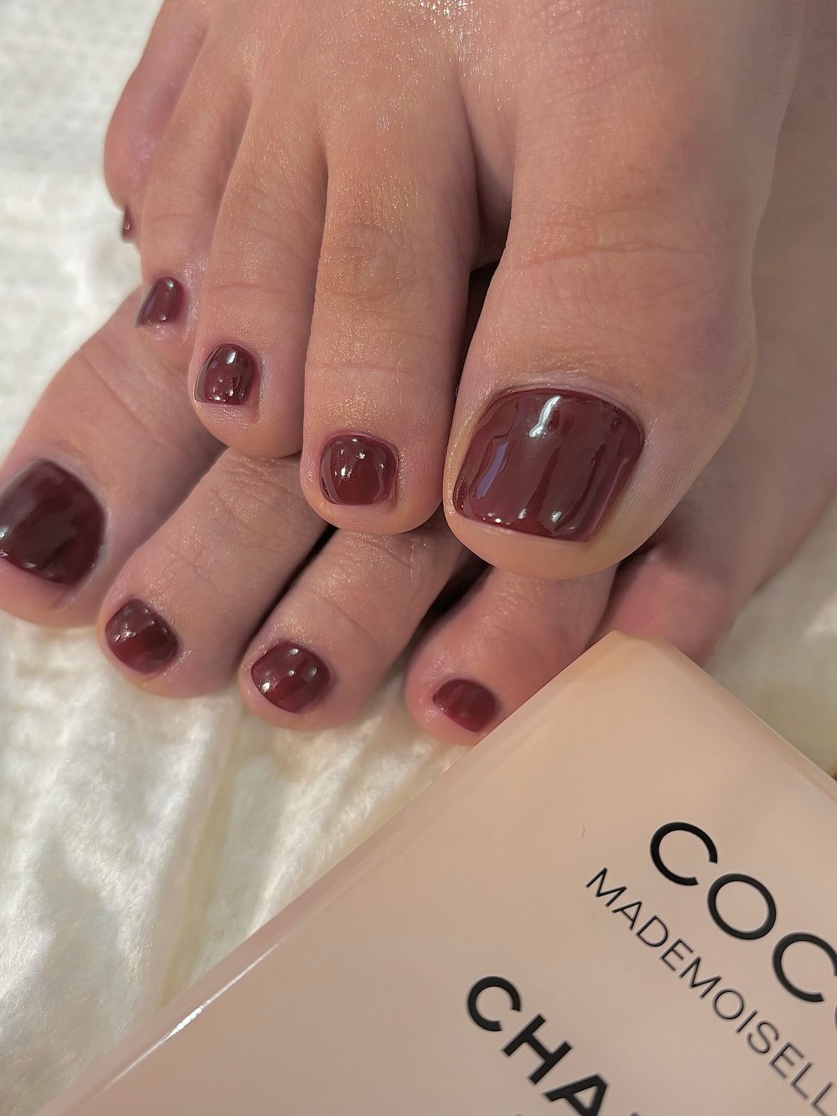 Deep Burgundy Visual Idea — Winter Pedicure Colors 2027