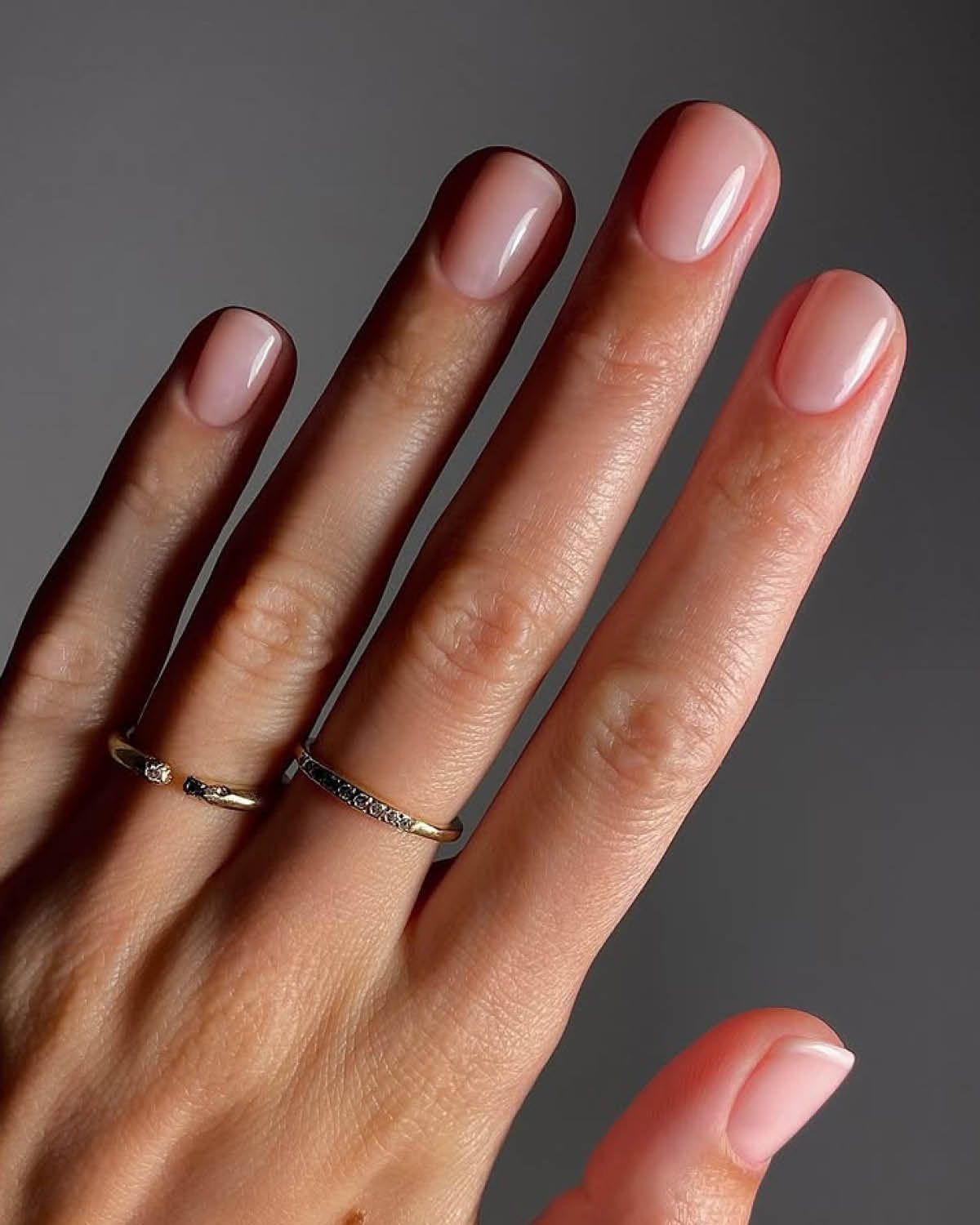 Sheer Pink Nude Medium Round Nails Sheer Pink Nude Medium Round Nails — Nude Nails 2027 for Mature Hands