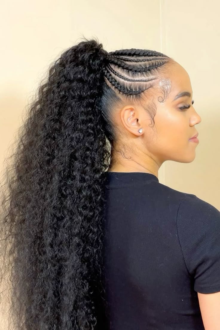 Black Braided Ponytail Extreme Length Black Braided Ponytail Extreme Length — Braided Ponytail 2027