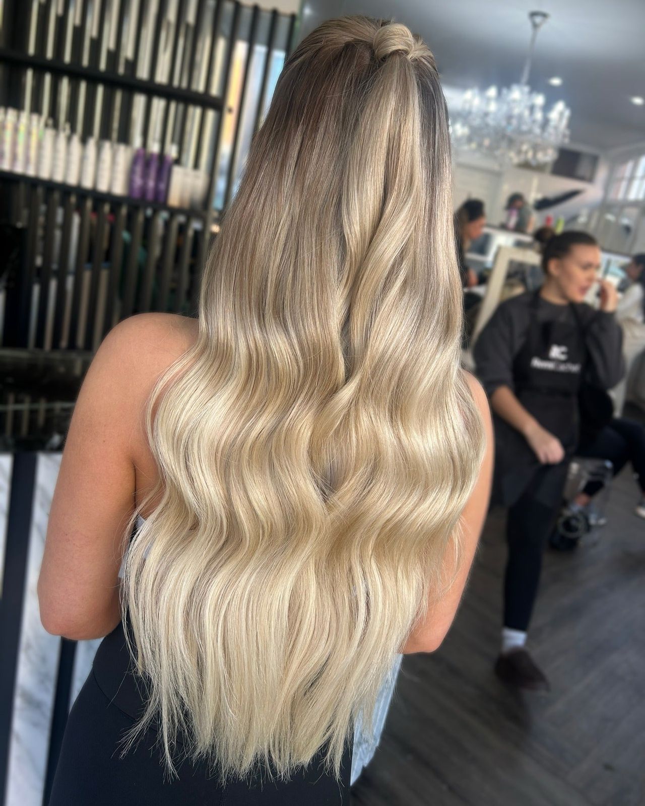 Wavy Blowout With A Half-Up Ponytail Visual Idea — Down Birthday Hairstyles 2027