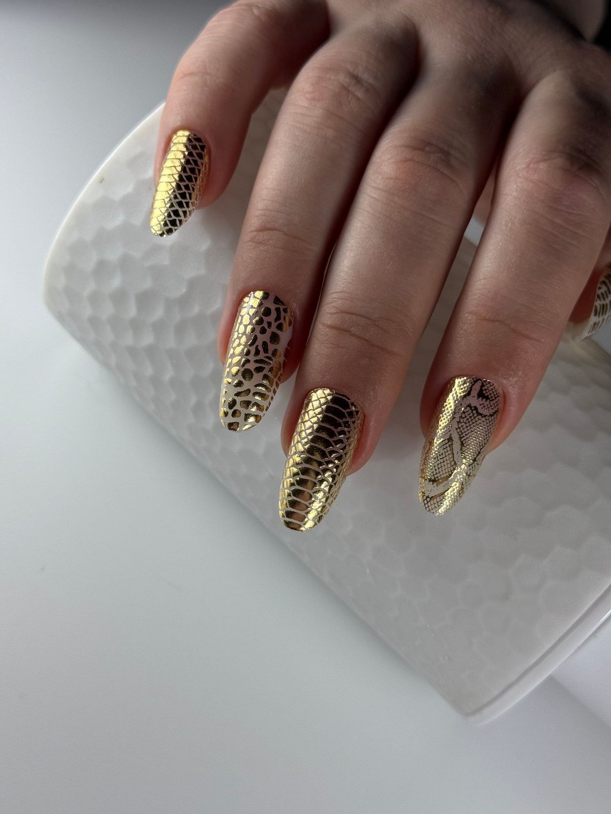 Glossy Foil Visual Idea Glossy Foil Visual Idea — Snake Print Nails 2027