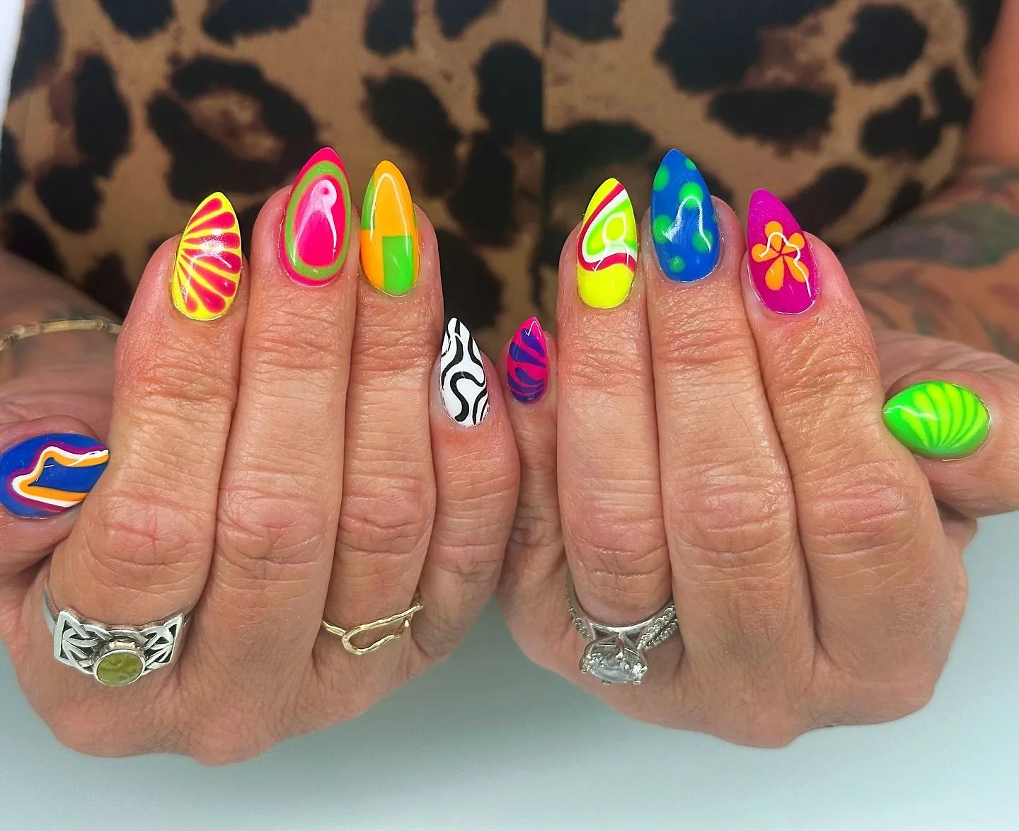 Bold Abstract Designs Visual Idea Bold Abstract Designs Visual Idea — Neon Acrylic Nails 2027