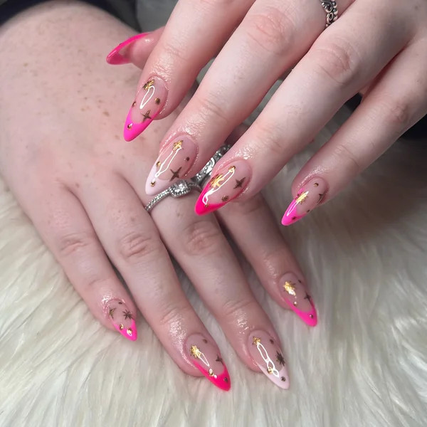 Glossy Visual Idea Glossy Visual Idea — Long Almond Pink Nails Ideas 2027