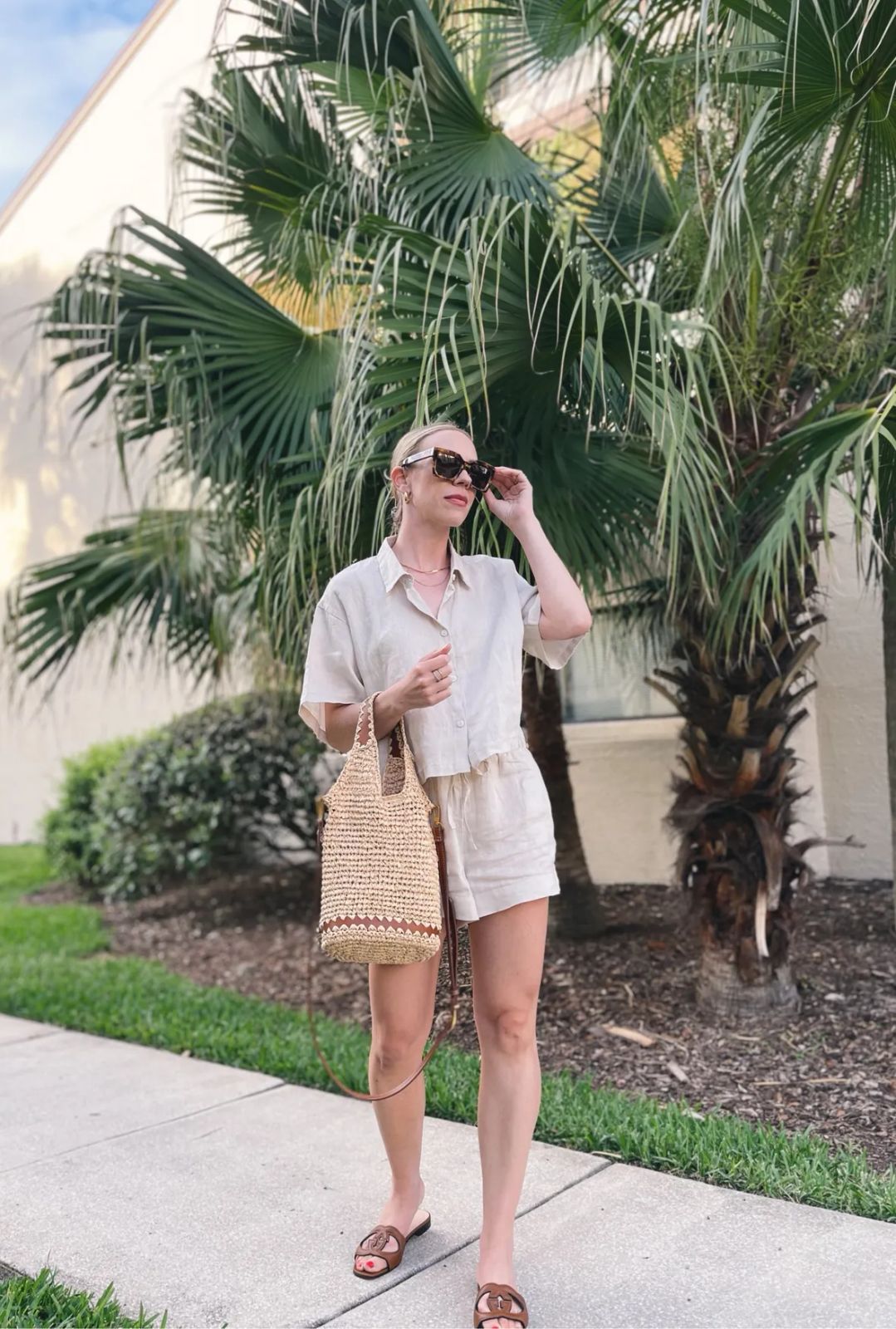 Linen Outfit Idea Linen Outfit Idea — Vacation Slides Outfits 2027