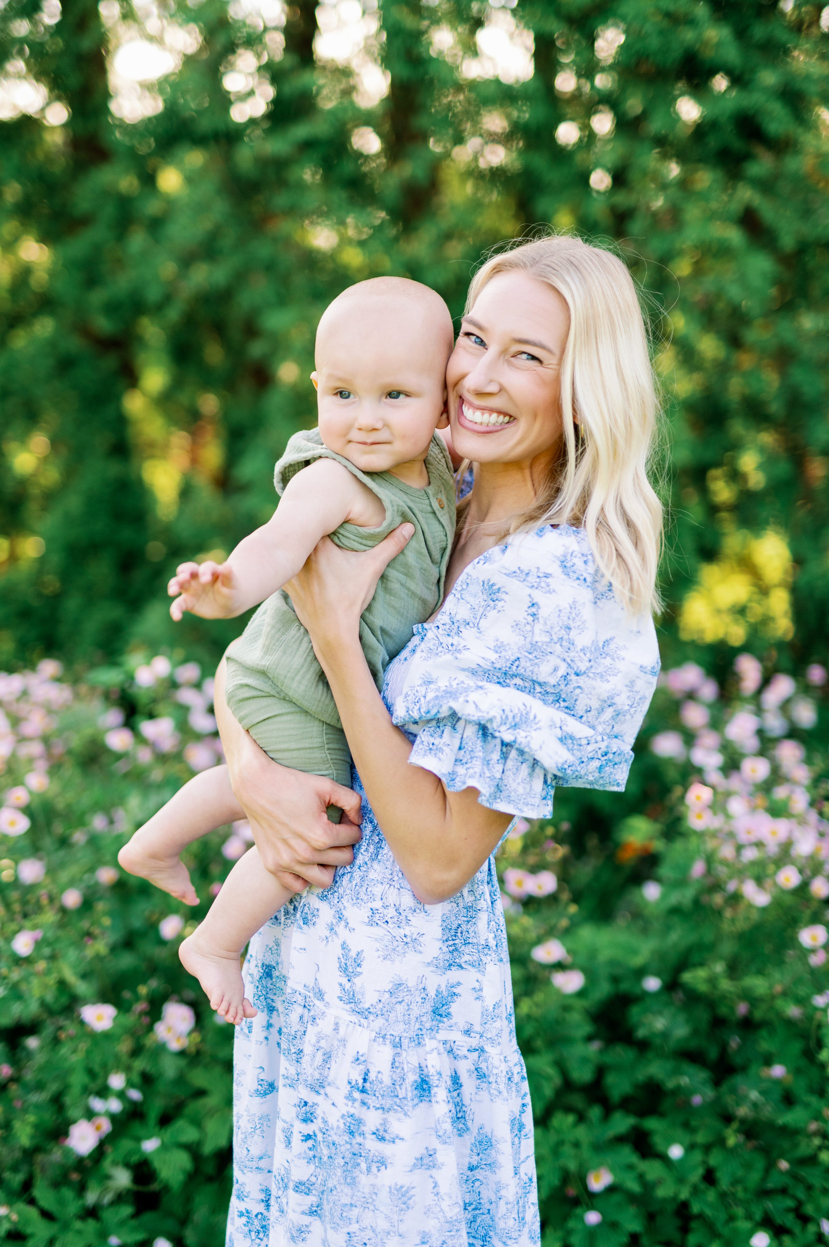 Garden Chic: Floral Dress and Textured Romper Garden Chic: Floral Dress and Textured Romper — Spring Family Photo Outfits 2027