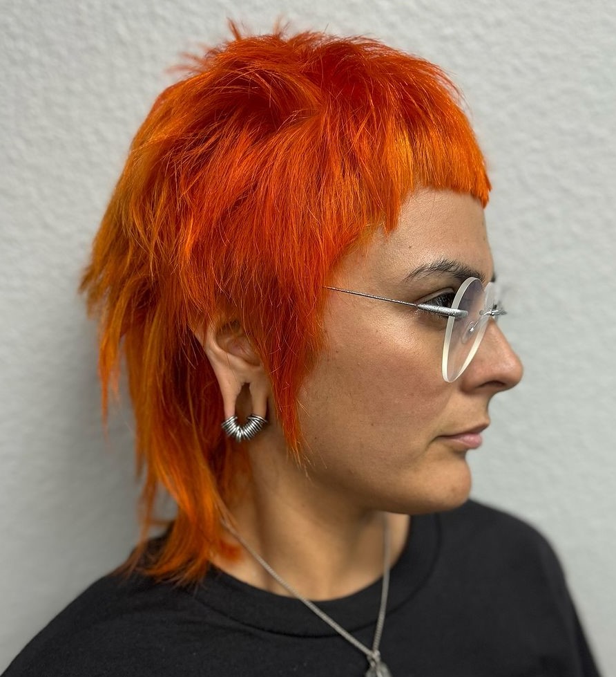 Neon Orange Mullet — Alt Hairstyles 2027