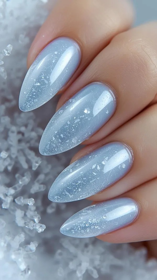 Pale Blue Jelly Iridescent Ice Shards Pale Blue Jelly Iridescent Ice Shards — Blue Christmas Nails 2026
