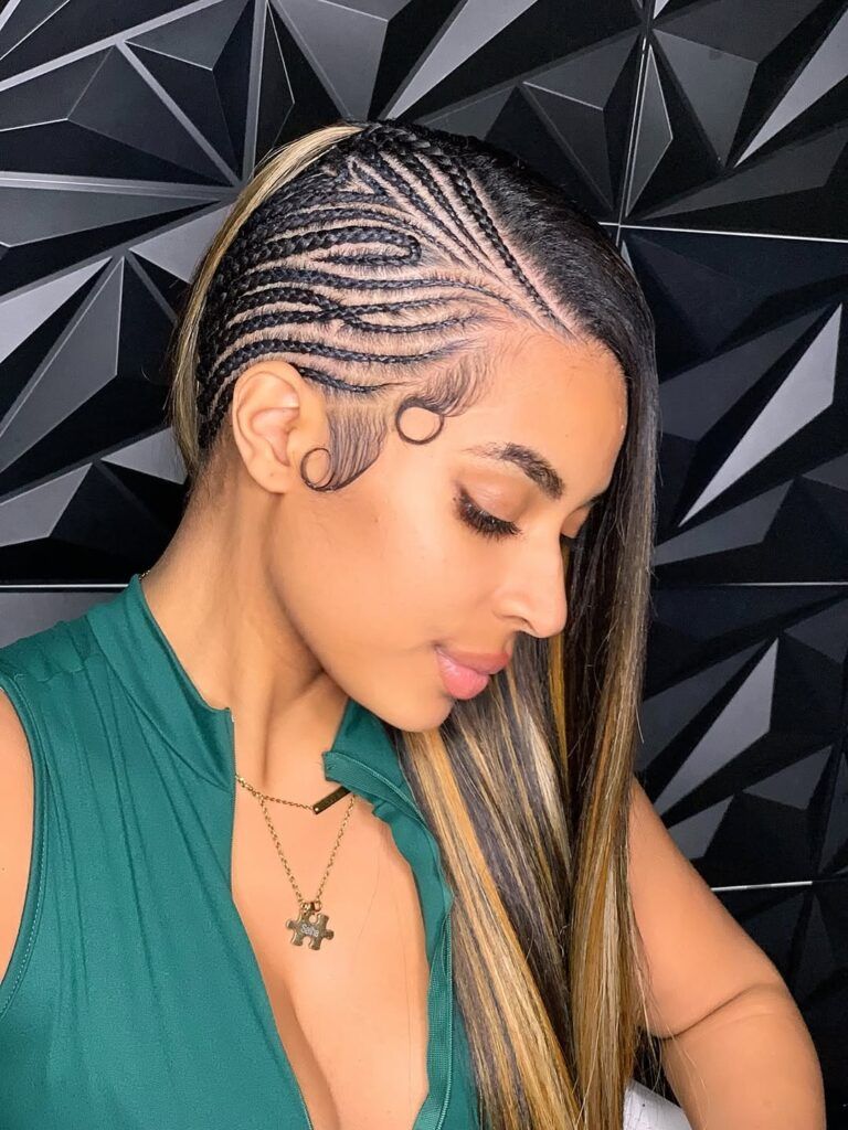 Cassie Braids with Blonde Streaks Cassie Braids with Blonde Streaks — Side Braided Hairstyles 2027
