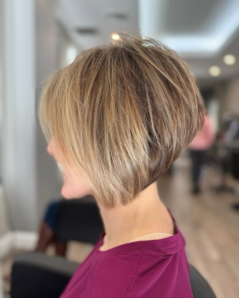 Graduated Golden Blonde Stacked Bob Graduated Golden Blonde Stacked Bob — Haircuts 2027 for Women Over 50