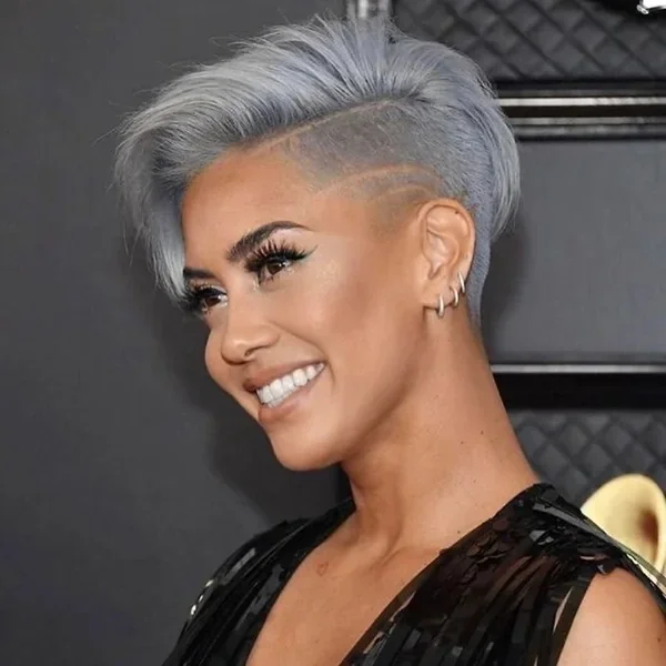 Light Silver Pixie With Undercut — Bold Pixie 2027