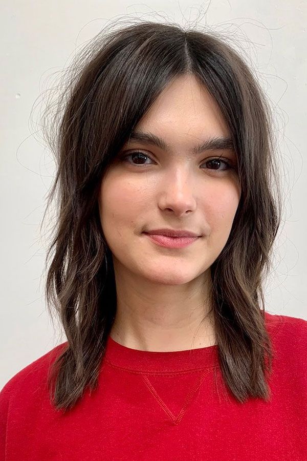 Shoulder-Length Shag with Face-Framing Bangs Shoulder-Length Shag with Face-Framing Bangs — Wash and Go Hairstyles 2027