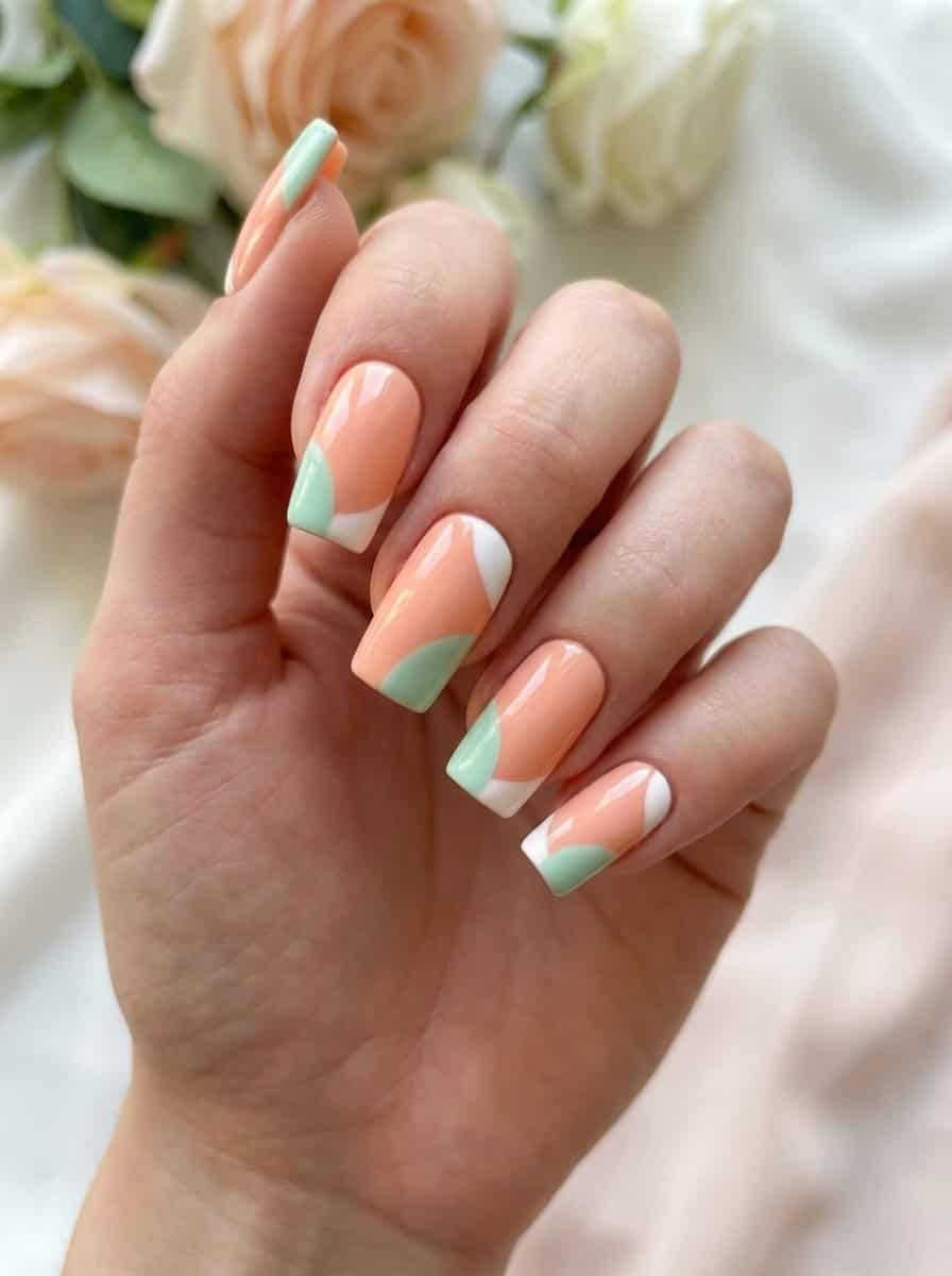 Spring Summer Visual Idea Spring Summer Visual Idea — Peach Square Nails 2027