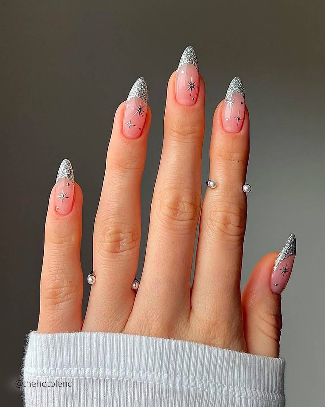Glossy With Glitter Visual Idea — Icy Nails 2027