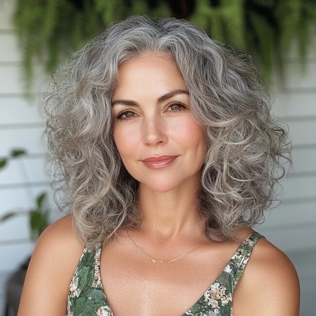 No Bangs Visual Idea No Bangs Visual Idea — Balayage on Gray Hair 2027