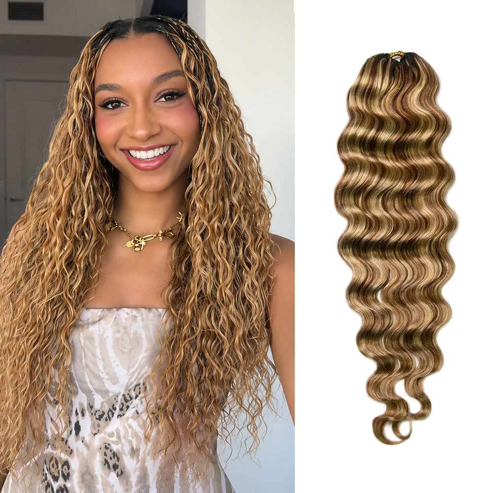 Mid-Back Deep Wave Crochet Hair — Blonde Locs 2027