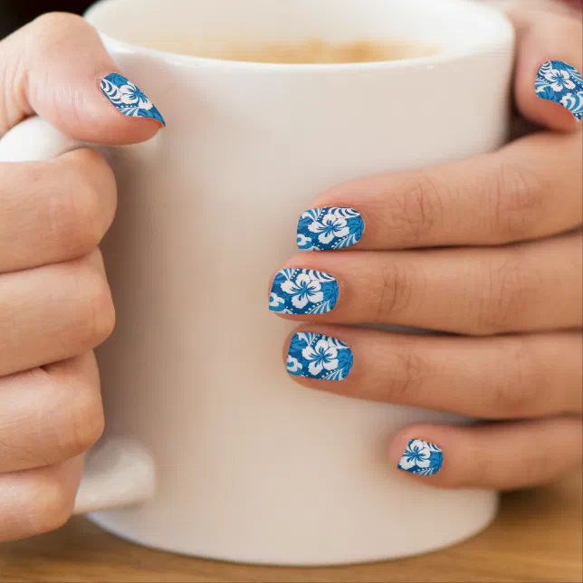 All-Over Hibiscus Floral Print Visual Idea All-Over Hibiscus Floral Print Visual Idea — Hibiscus Flower Nails 2027