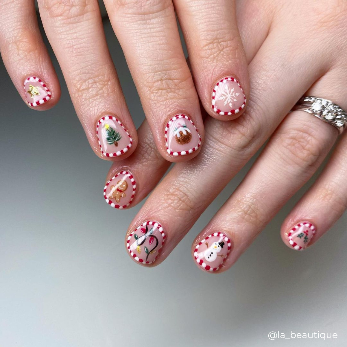 Miniature Christmas Character Short Rounds Miniature Christmas Character Short Rounds — Christmas Nail Art 2026