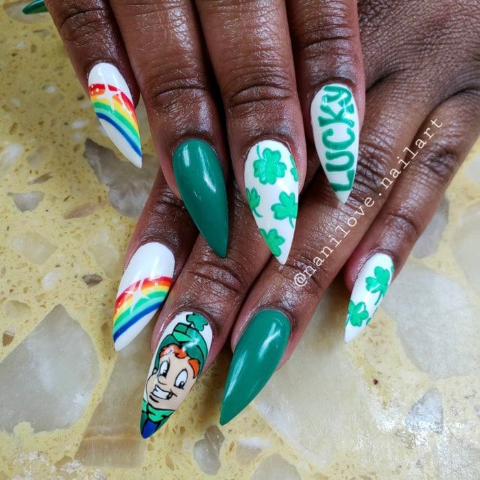 Long Stiletto Lucky Motif Mix Long Stiletto Lucky Motif Mix — Lucky Nails 2027