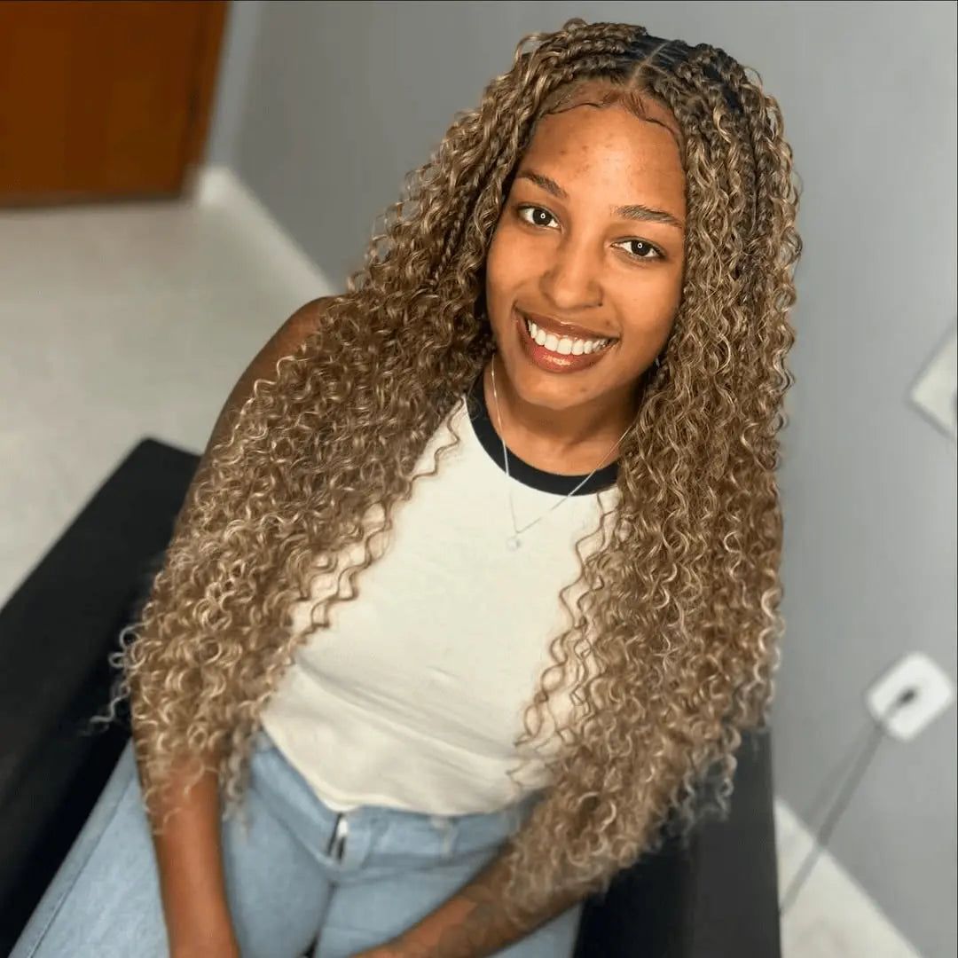 Honey Blonde Visual Idea Honey Blonde Visual Idea — Cornrows 2027 with Curls