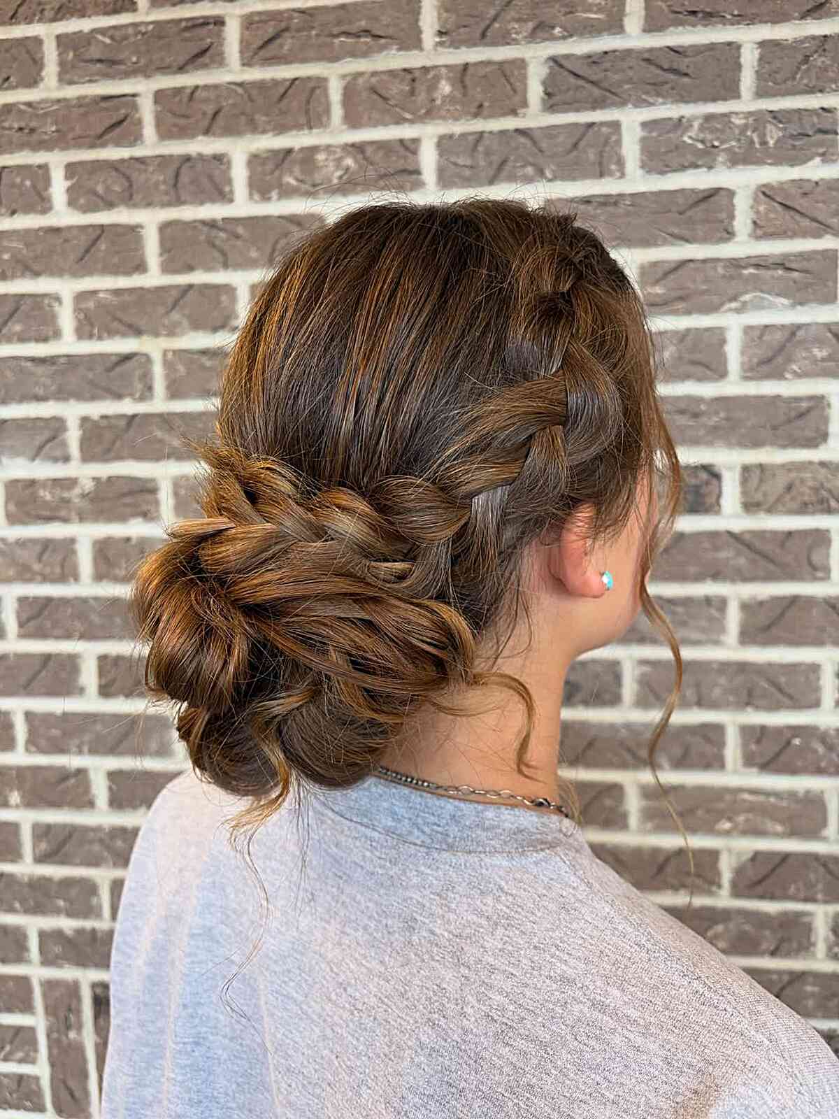 Updo with Braids and Loose Curls — Holiday Party Hairstyles 2026