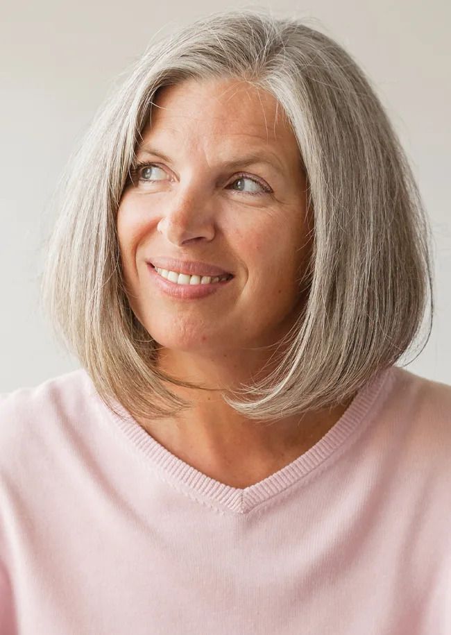 Textured Silver Pixie With Side Swept Bangs — Silver Hair 2027