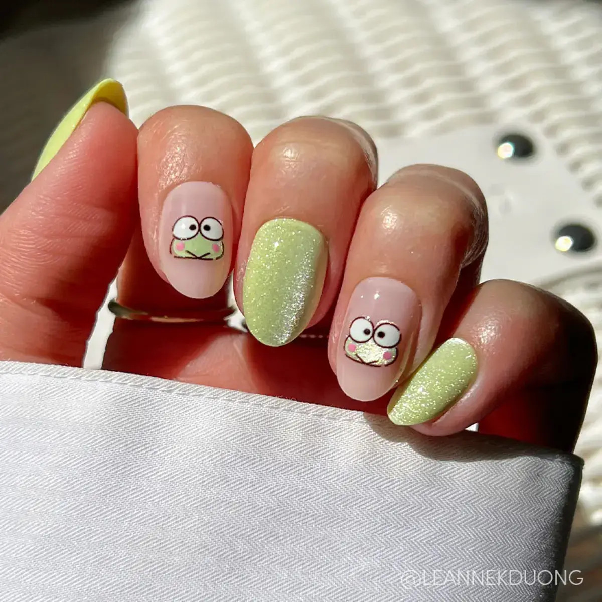 Short Square Sheer Pink Hello Kitty — Red Hello Kitty Nails 2027