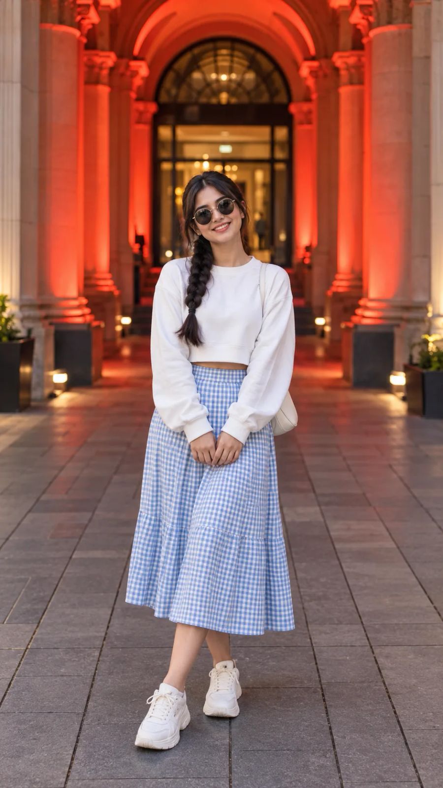 Cropped Sweatshirt and Gingham Skirt for a Sweet Look — Pinterest Girl Outfits 2027