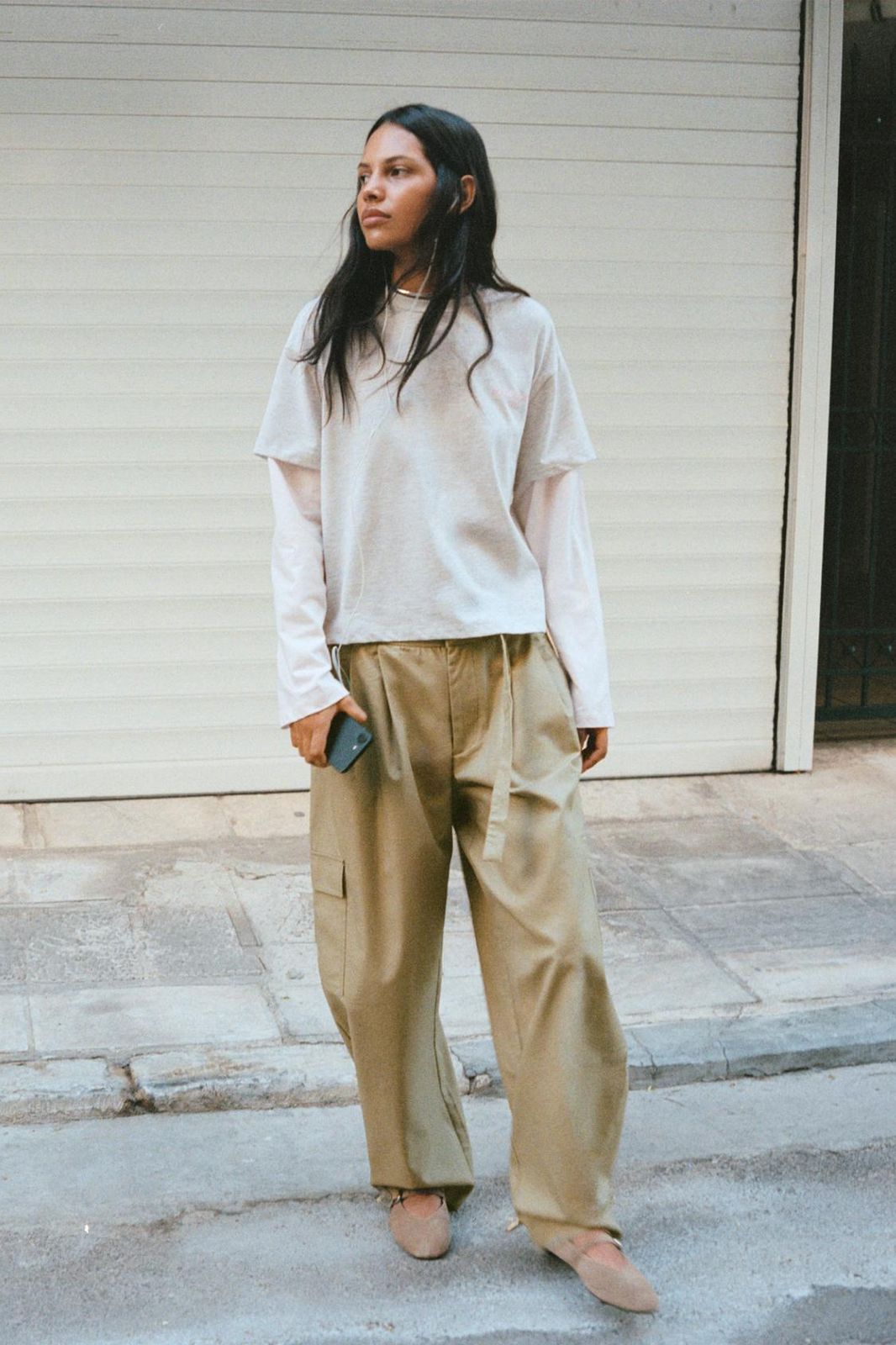 Layered Tops with Khaki Wide-Leg Cargos for Relaxed Comfort Layered Tops with Khaki Wide-Leg Cargos for Relaxed Comfort — Khaki Cargo Pants Outfits 2027