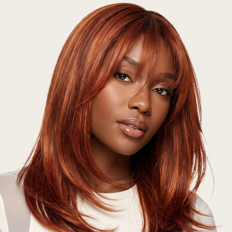 Vivid Copper Straight Shoulder Lob Vivid Copper Straight Shoulder Lob — Copper Hair 2027