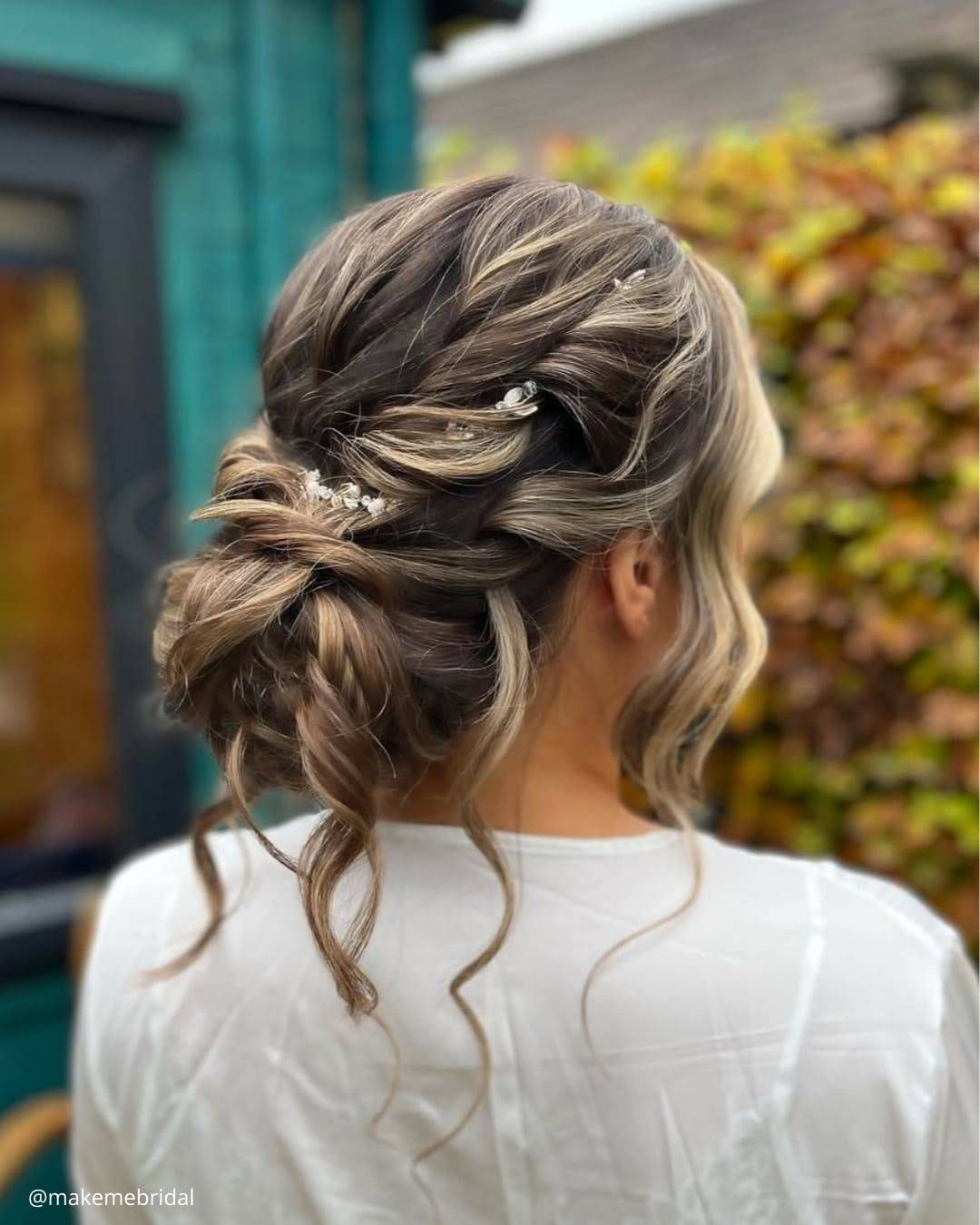 Elegant Low Updo With Pearls Elegant Low Updo With Pearls — Summer Updos 2027
